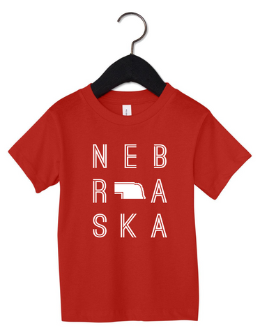 Nebraska- toddler red tee