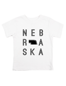 Nebraska - toddler white tee