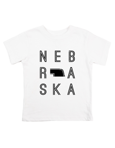 Nebraska - toddler white tee