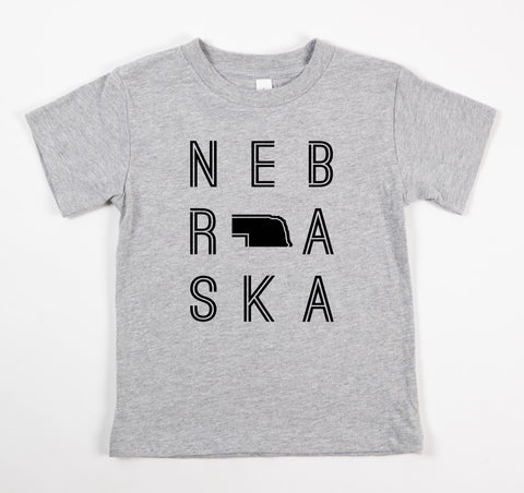 Nebraska- toddler grey tee