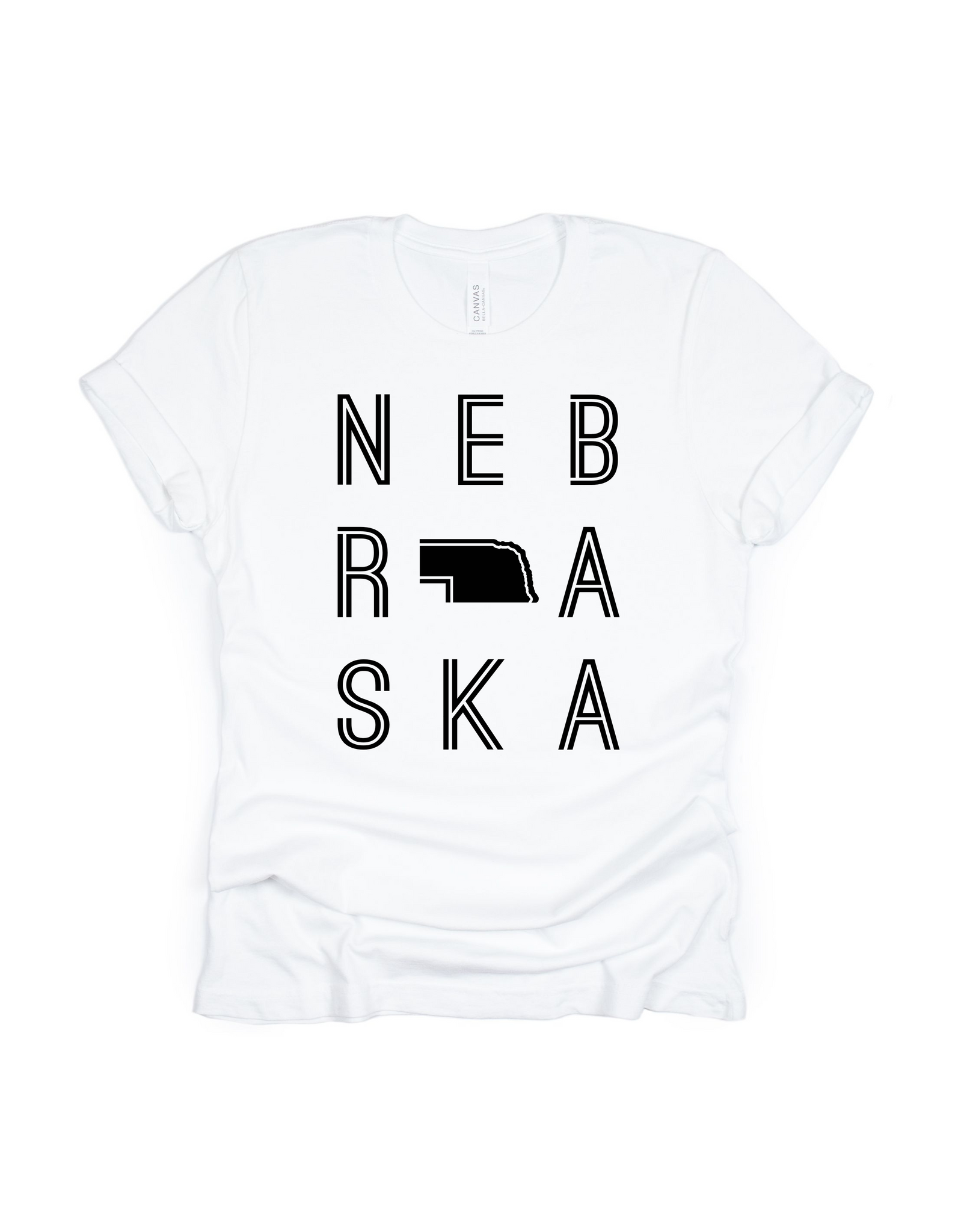 Nebraska - adult white tee