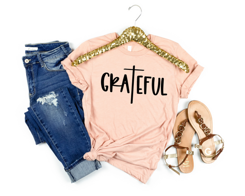 Peach Grateful Tee