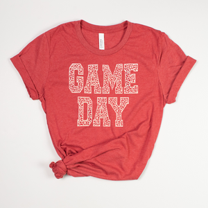 Leopard Game Day Red