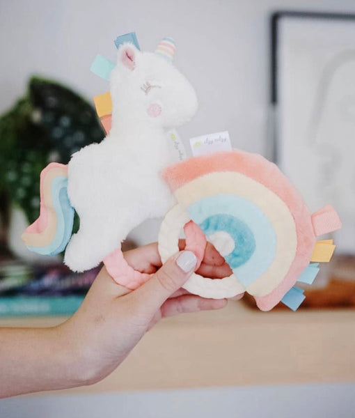 Rainbow Ritzy Rattle Pal™ Plush Rattle with Teether