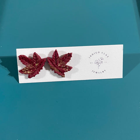 Maple leaf earrings
