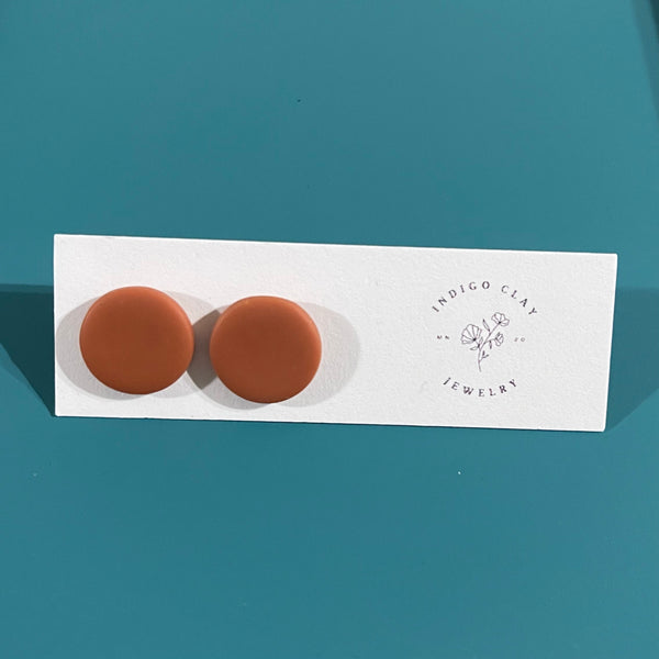 Terracotta circle earrings